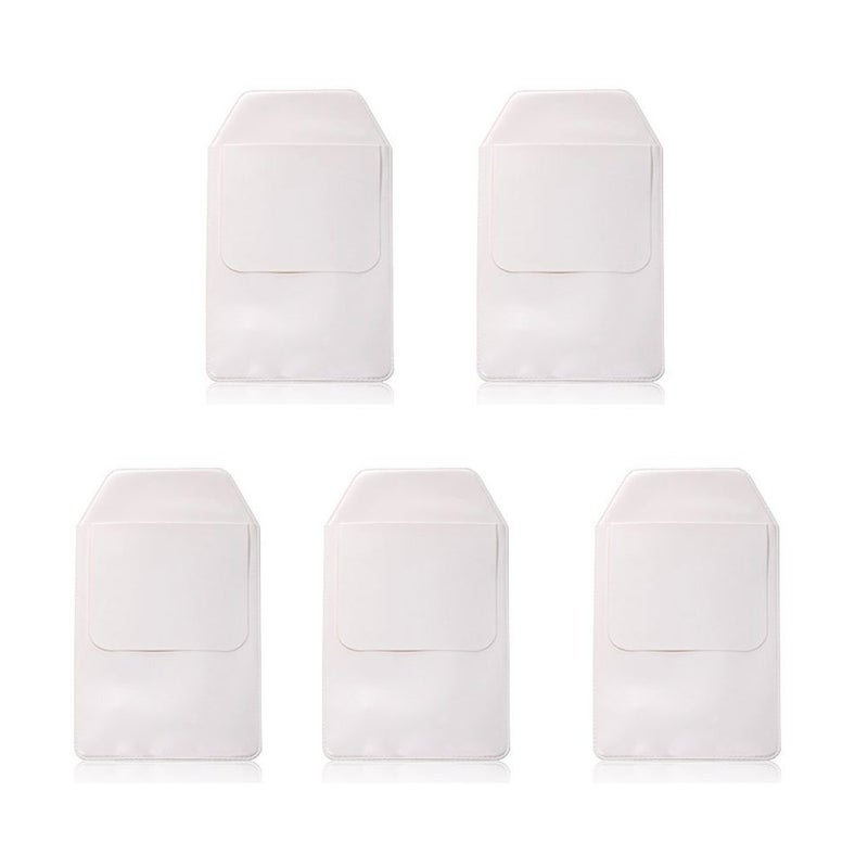 Armear 5 PCS White Pocket Protector for Pen Leaks - Heavy Duty Pen Holder Pouch for Shirts/Pants/Lab Coats, Pencil Pocket Holder for School Office Hospital Supplies - Image 2